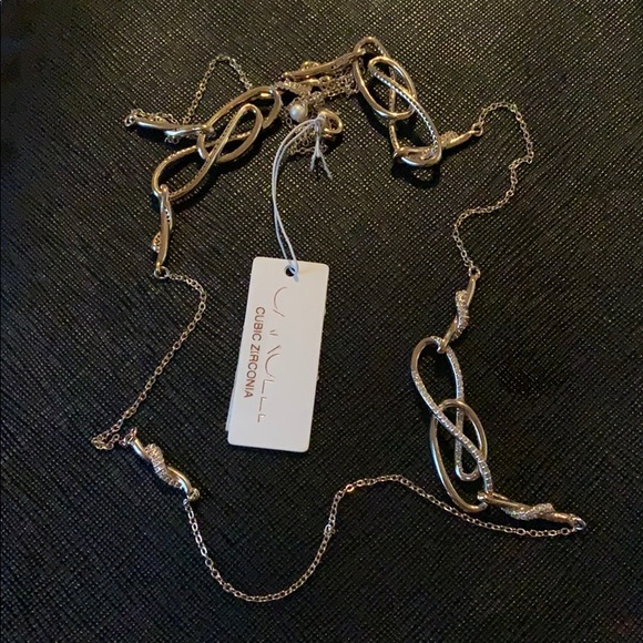 Carolee White Gold-Tone Pavé 36" Station Necklace - Picture 4 of 8